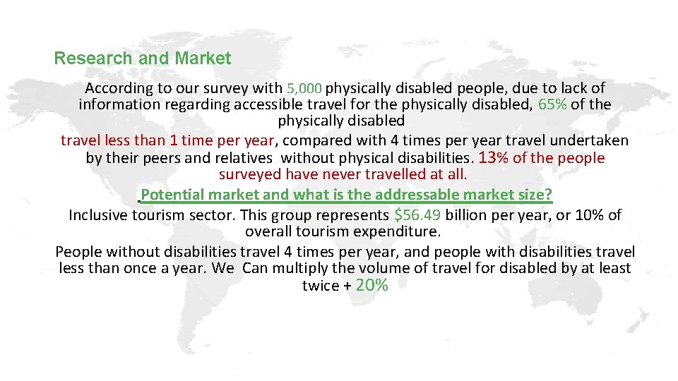 Research and Market According to our survey with 5, 000 physically disabled people, due