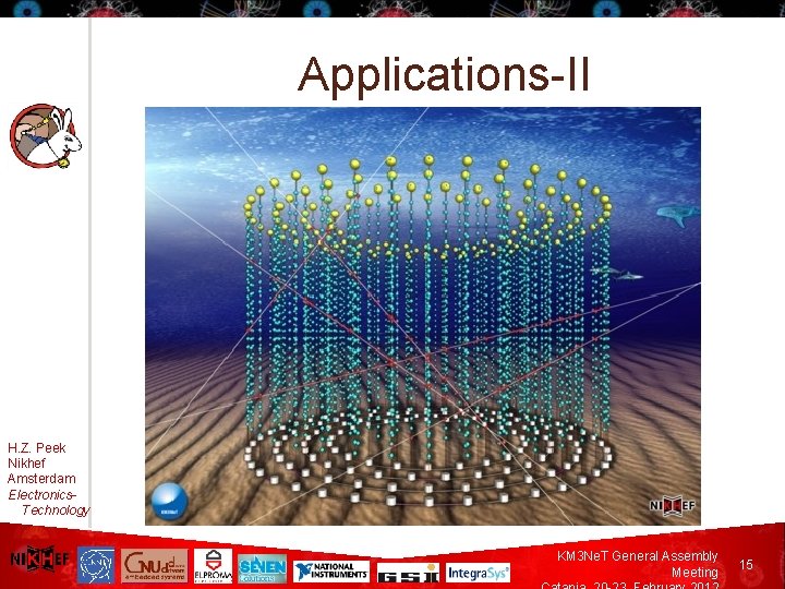 Applications-II H. Z. Peek Nikhef Amsterdam Electronics. Technology KM 3 Ne. T General Assembly