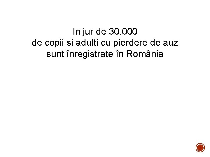 In jur de 30. 000 de copii si adulti cu pierdere de auz sunt