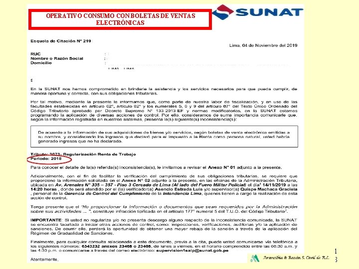 OPERATIVO CONSUMO CON BOLETAS DE VENTAS ELECTRÓNICAS 1 8 