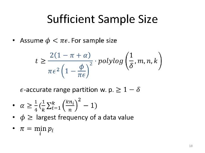 Sufficient Sample Size • 18 