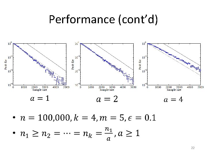 Performance (cont’d) • 22 