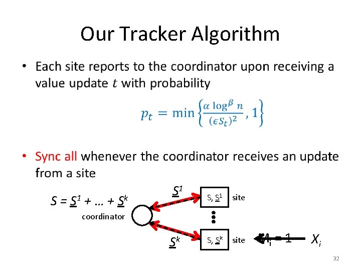 Our Tracker Algorithm • S= S 1 +…+ Sk S 1 S, S 1
