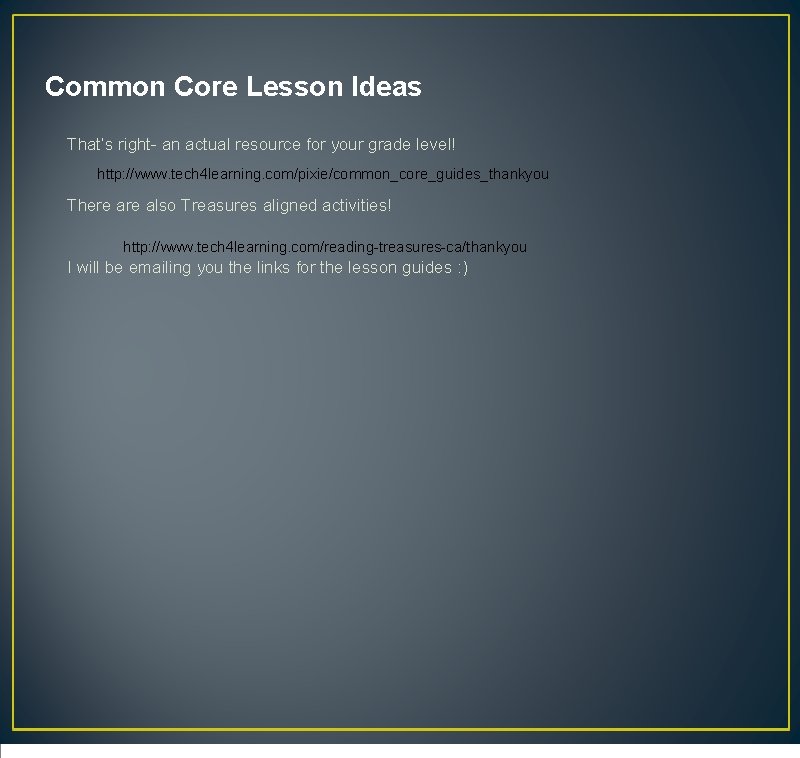 Common Core Lesson Ideas That’s right- an actual resource for your grade level! http: