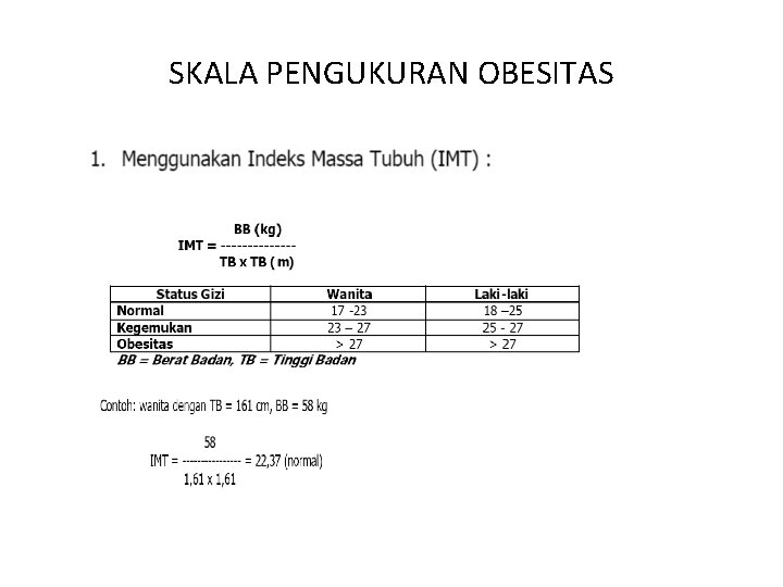 SKALA PENGUKURAN OBESITAS 