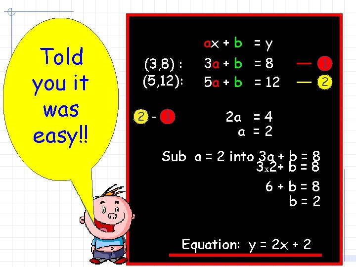 Told you it was easy!! Use each coordinate Now we to simply writesolve an