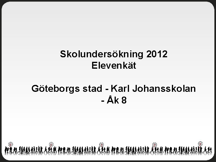 Skolundersökning 2012 Elevenkät Göteborgs stad - Karl Johansskolan - Åk 8 