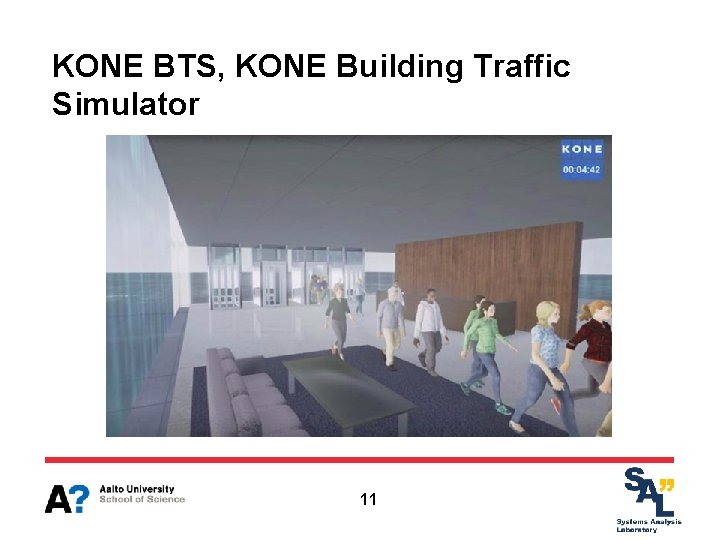 KONE BTS, KONE Building Traffic Simulator 11 