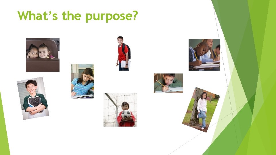 What’s the purpose? 