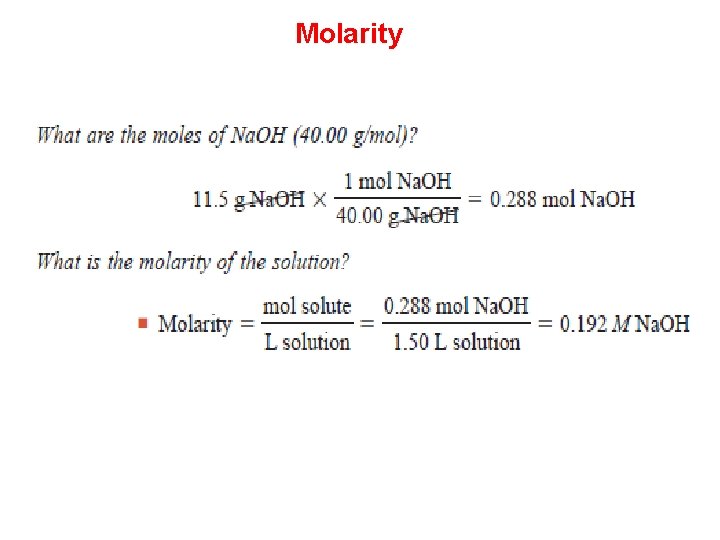 Molarity 