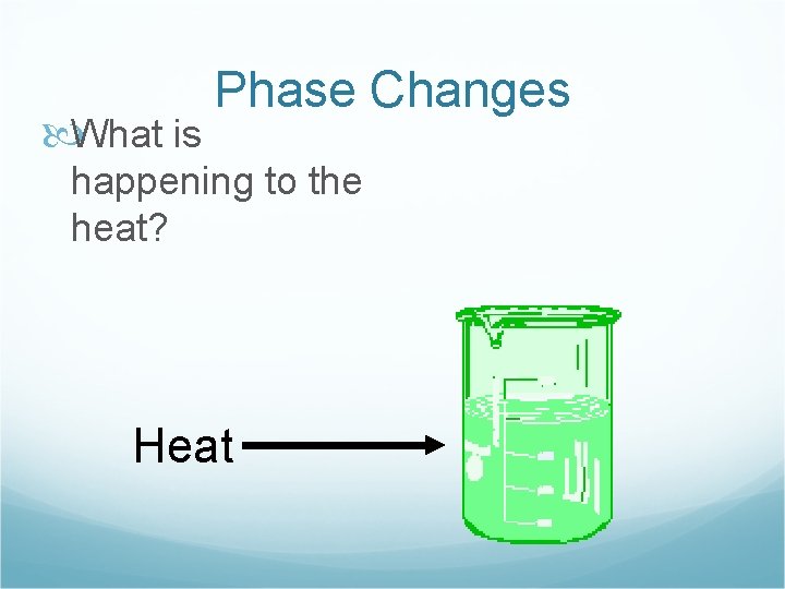  What is Phase Changes happening to the heat? Heat 