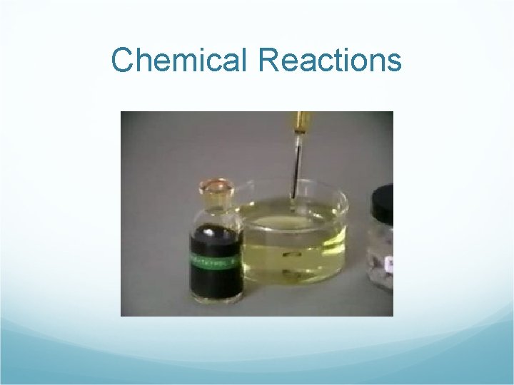 Chemical Reactions 