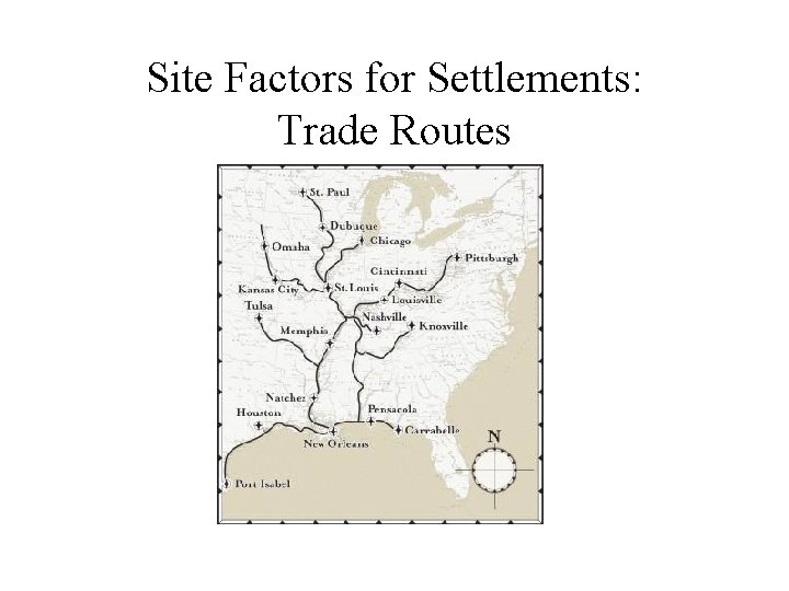 Site Factors for Settlements: Trade Routes 