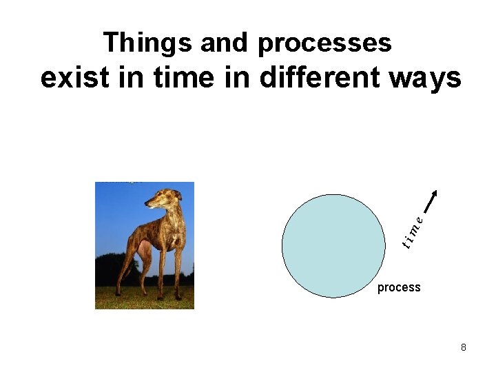 Things and processes ti m e exist in time in different ways process substance