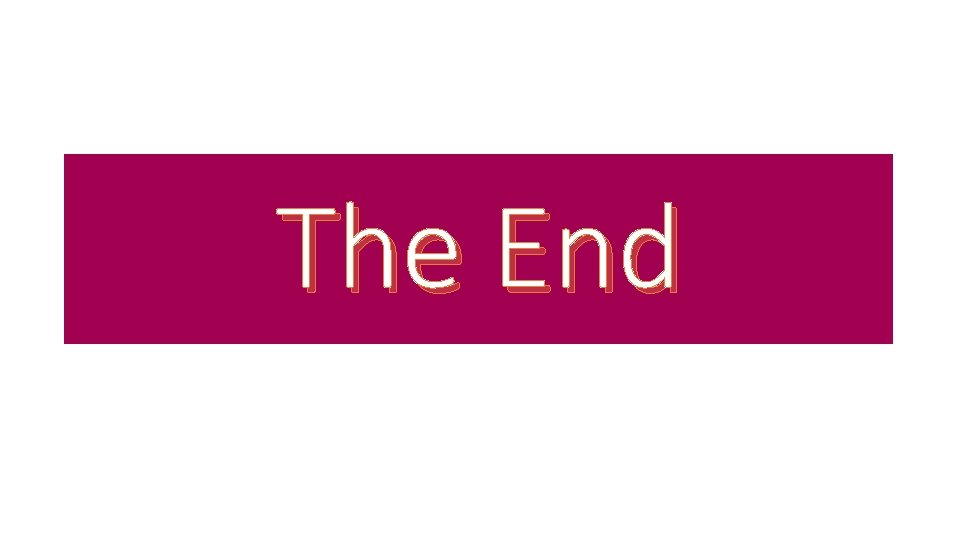 The End 