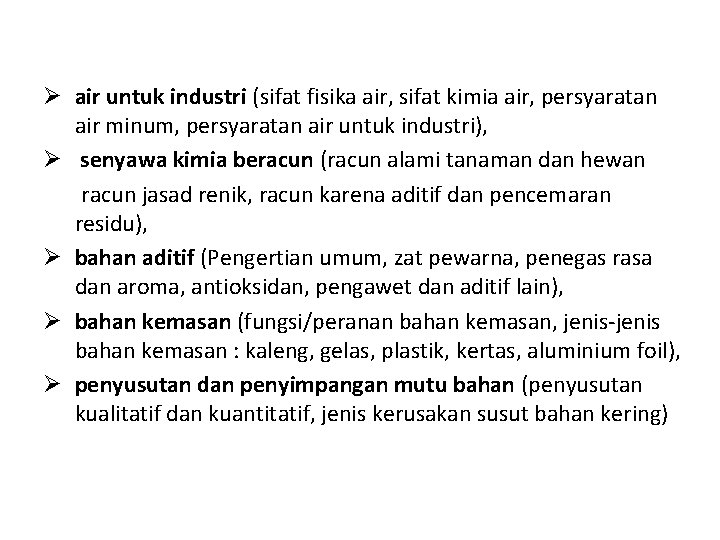 Ø air untuk industri (sifat fisika air, sifat kimia air, persyaratan air minum, persyaratan