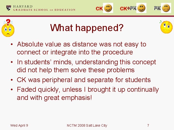 + PK PK What happened? • Absolute value as distance was not easy to