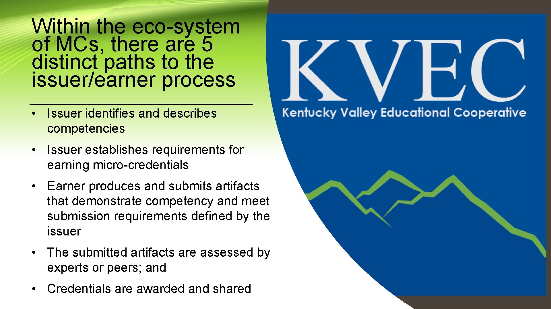 Within the eco-system of MCs, there are 5 distinct paths to the issuer/earner process