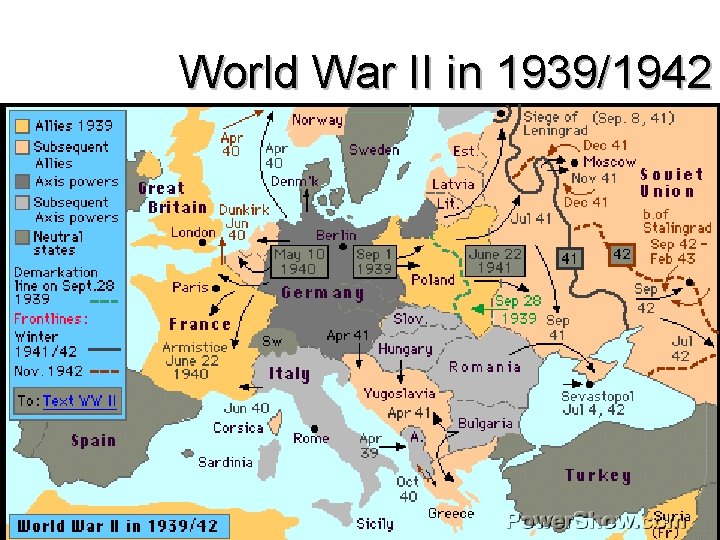 World War II in 1939/1942 
