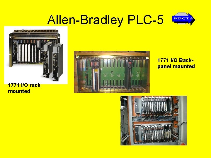 Allen-Bradley PLC-5 1771 I/O Backpanel mounted 1771 I/O rack mounted 