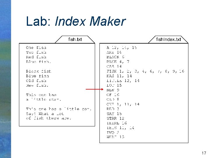 Lab: Index Maker 17 