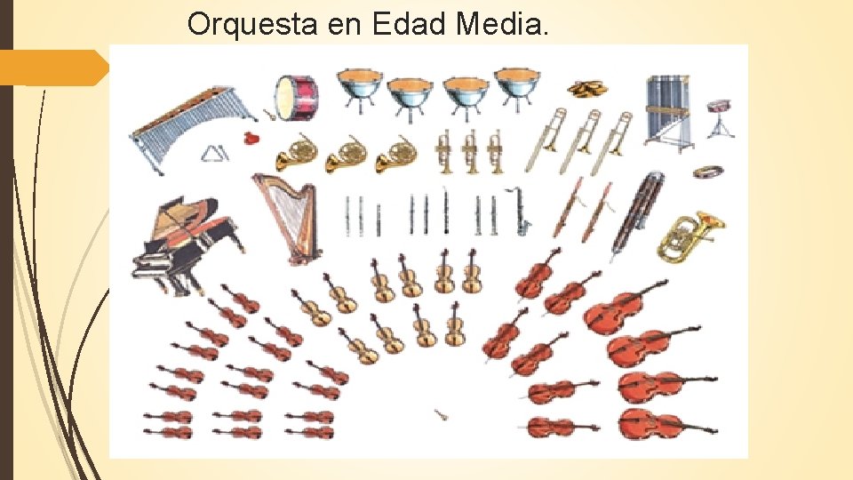 Orquesta en Edad Media. 
