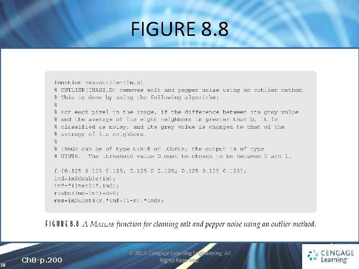 FIGURE 8. 8 18 Ch 8 -p. 200 © 2010 Cengage Learning Engineering. All