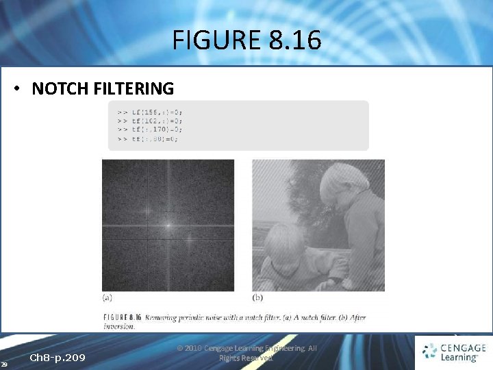 FIGURE 8. 16 • NOTCH FILTERING 29 Ch 8 -p. 209 © 2010 Cengage