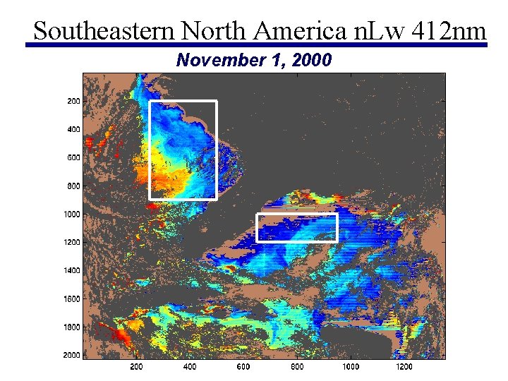 Southeastern North America n. Lw 412 nm November 1, 2000 
