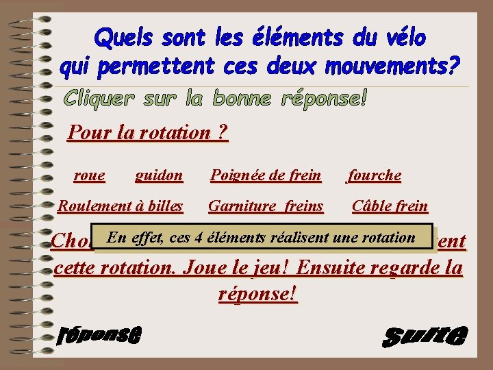 Pour la rotation ? roue guidon Poignée de frein fourche Roulement à billes Garniture