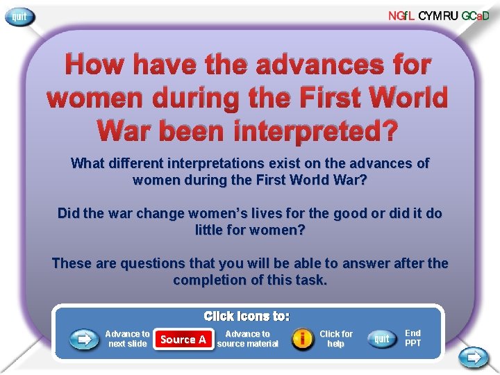 How have the advances for women during the First World War been interpreted? What