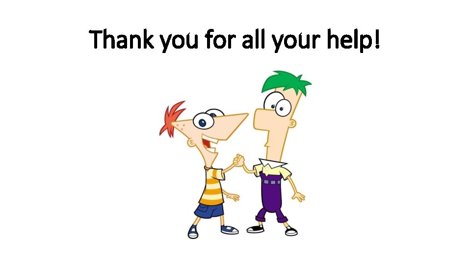 Thank you for all your help! 