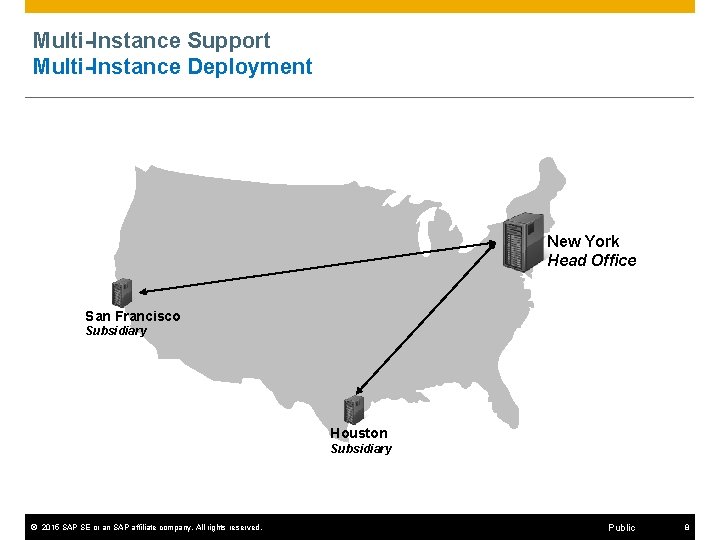 Multi-Instance Support Multi-Instance Deployment New York Head Office San Francisco Subsidiary Houston Subsidiary ©