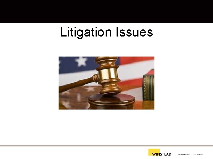 Litigation Issues 