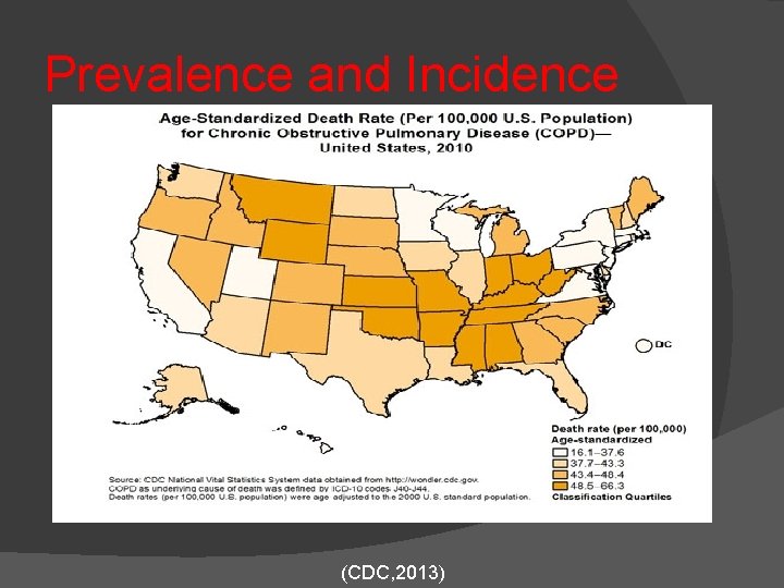 Prevalence and Incidence (CDC, 2013) 