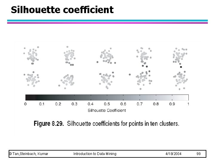 Silhouette coefficient © Tan, Steinbach, Kumar Introduction to Data Mining 4/18/2004 99 