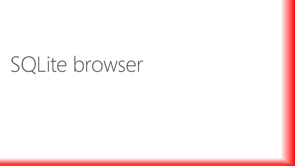 SQLite browser 