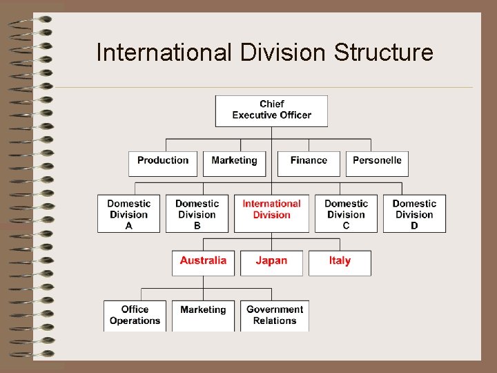 International Division Structure 
