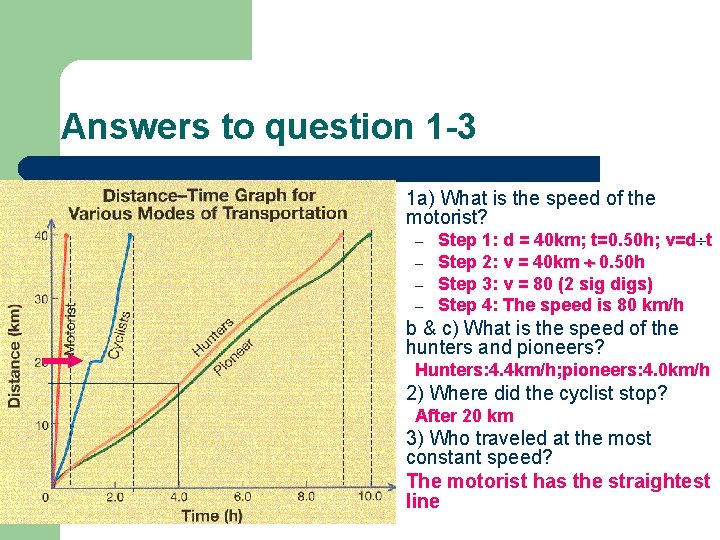 Answers to question 1 -3 l 1 a) What is the speed of the
