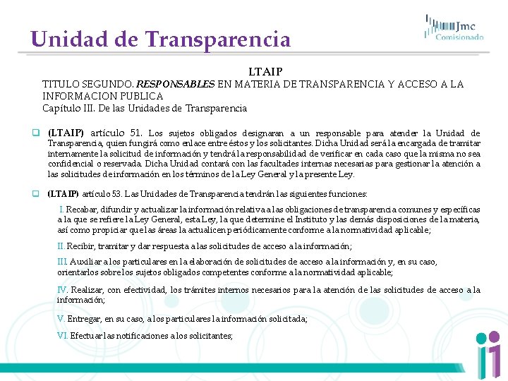 Unidad de Transparencia LTAIP TITULO SEGUNDO. RESPONSABLES EN MATERIA DE TRANSPARENCIA Y ACCESO A