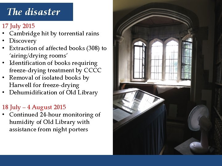 The disaster 17 July 2015 • Cambridge hit by torrential rains • Discovery •