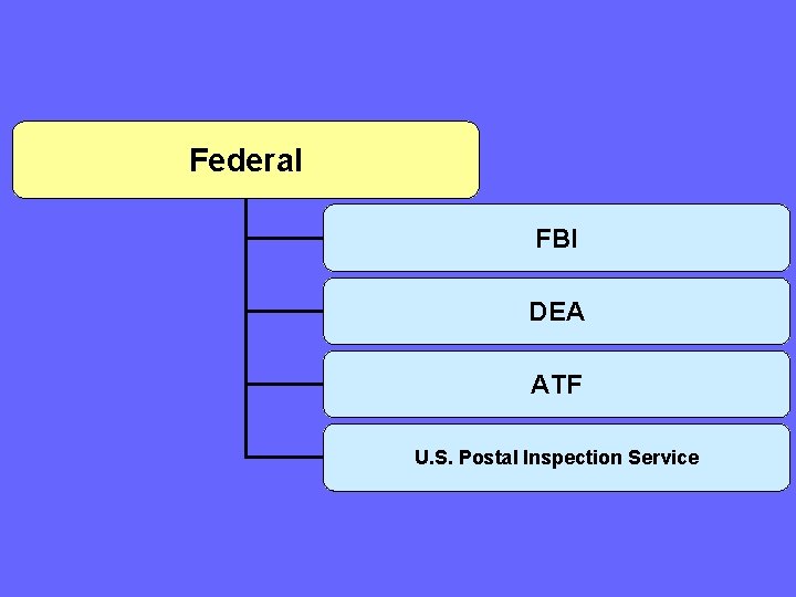 Federal FBI DEA ATF U. S. Postal Inspection Service 