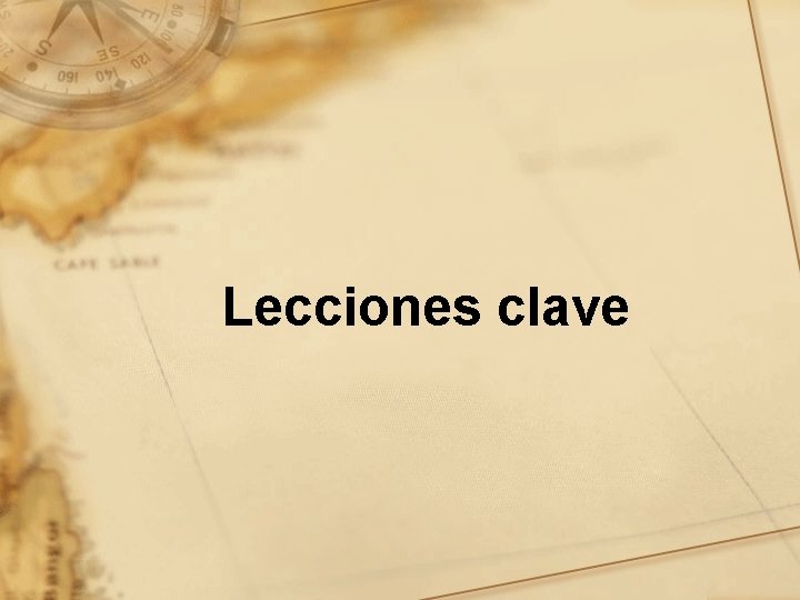 Lecciones clave 