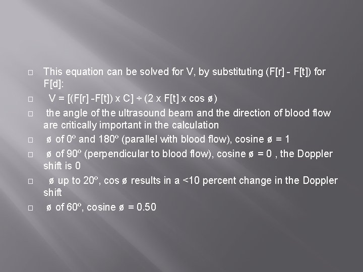 � � � � This equation can be solved for V, by substituting (F[r]