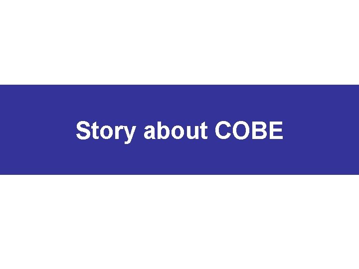 Story about COBE 