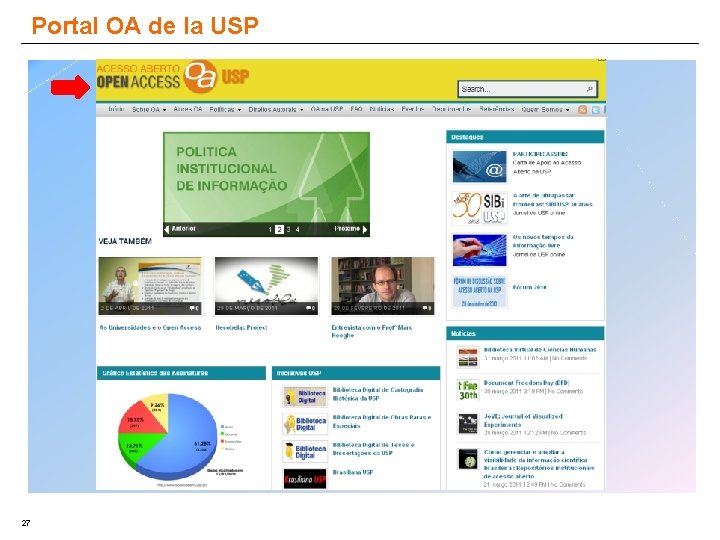 Portal OA de la USP 27 