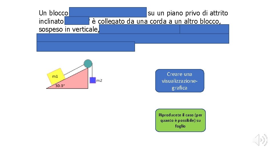 Un blocco con massa m 1 = 3. 70 kg su un piano privo