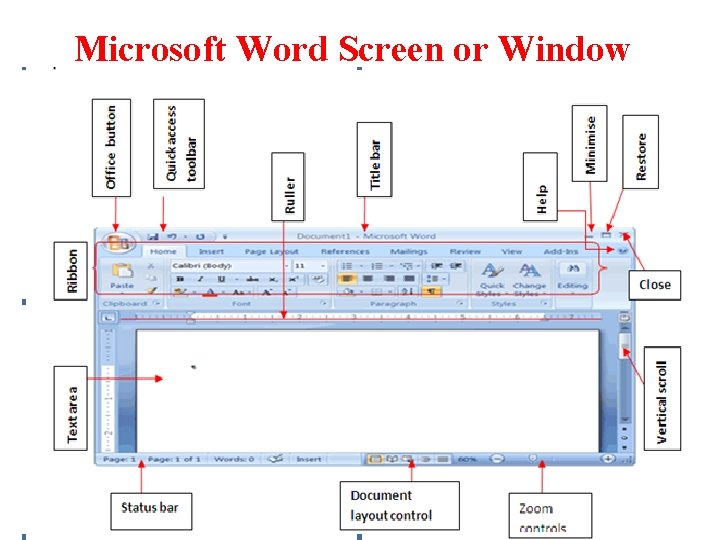 Microsoft Word Screen or Window 17 