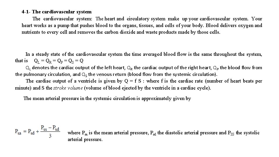 4 -1 - The cardiovascular system: The heart and circulatory system make up your