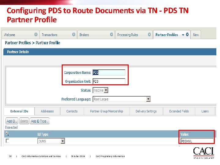 Configuring PDS to Route Documents via TN - PDS TN Partner Profile 19 |